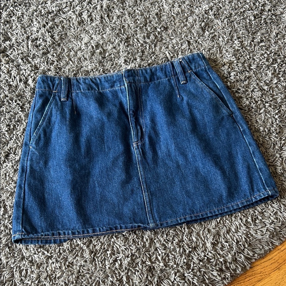 NWOT J. Crew Blue A-Line Denim Mini Skirt Size 29
